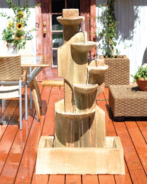 The Moon fountain creates a spin on the traditional tiered Decor